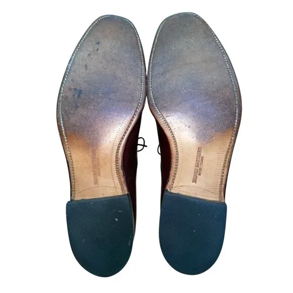 Brooks Brothers Men’s Brown Leather Cap-Toe Oxford Dress Shoes Size 10.5B - Picture 9 of 9